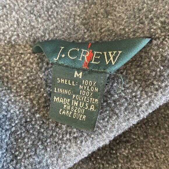 J. Crew Vintage Oarsman Mens Bomber Jacket Size M Red Fleece Lining Made In USA - Picture 10 of 14